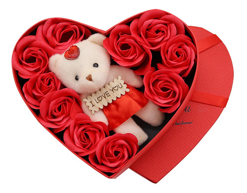 Caja De Flores De Rosas De Jabón, Flores Artificiales Para