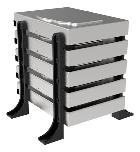 Suporte Rack Externo Vertical Até 5 Hd/ssd Organizador Mesa