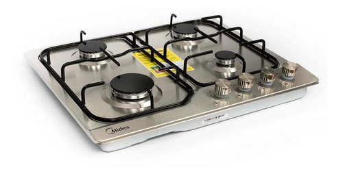 Imagen 2 de 5 de Cubierta 4 Puestos Midea Mtga24f2eas A Gas/ Acero Inox/60cm