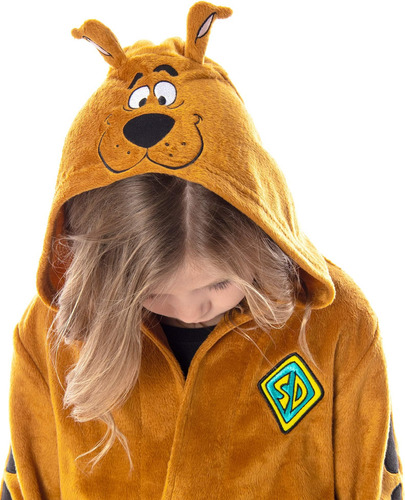 Intimo Scooby Doo Disfraz Para Niños Bata De Felpa Suave Con