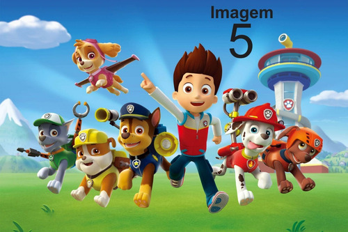 Imagem 4 de 10 de Adesivo Papel De Parede Infantil Patrulha Canina 5m²