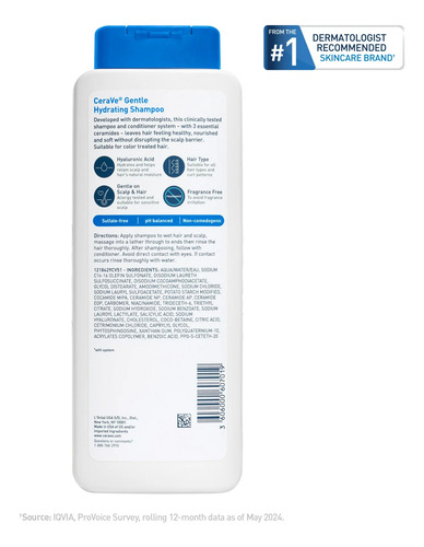 Shampoo Hidratante Cerave 355 Ml Sin Fragancia