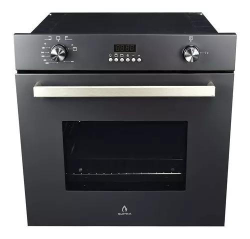 Horno Empotrable A Gas Supra 56l Negro Para Gas Natural Y Lp