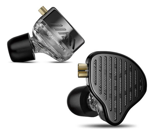 Audífonos Kz X Hbb Pr2 Monitoreo Última Tecnología + Case Color Negro Color De La Luz Sin Luz