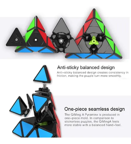 Tanch Yj Piramide Speed Cube 3x3 Triangulo Cubo Magico Puzzl