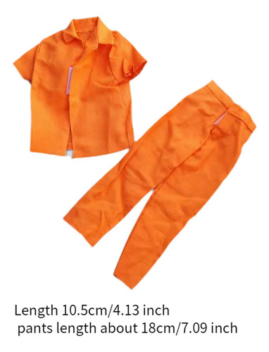 2 Piezas De Uniforme De Prisión Para Hombres A Escala 1/6,