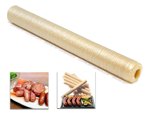 Tripa Artificial De Colágeno Para Linguiça Fresca Calibre 24