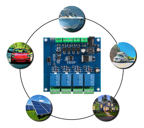 Módulo De Relé De 4 Vías Modbus Rtu Módulo De Relé De 7-24 V