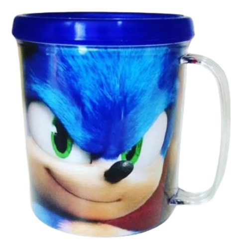 X1 Taza De Acrílico Plástico Personalizada Sonic 