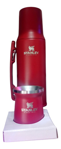 Termo System Pico Cebador 1l Con Mate Termico Bordó
