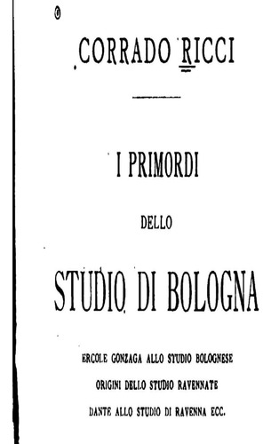 Libro: I Primordi Dello Studio Di Bologna, Ercole Gonzaga Al