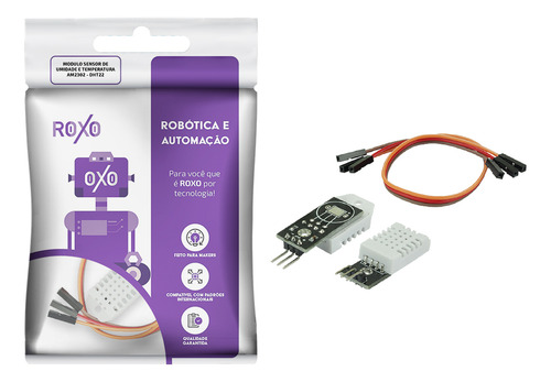 Módulo Sensor De Umidade E Temperatura Am2302 Dht22 - Roxo