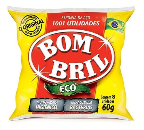 Lã De Aço Bombril Econômica Pacote Com 8 Unidades