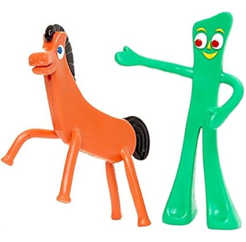 Par De Figuras Flexibles Nj Croce Gumby & Pokey