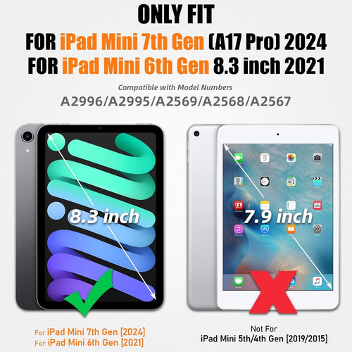 Funda Para iPad Mini 7 (a17 Pro) 2024/ Mini 6 2021 8.3 Rudo