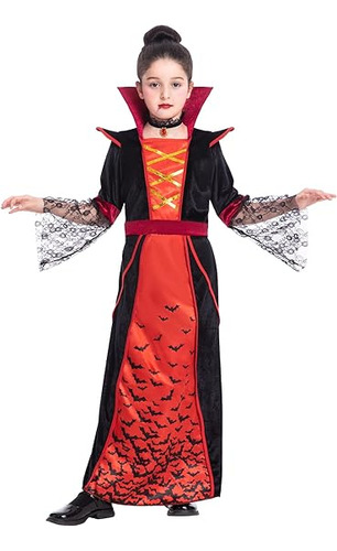 Halloween Vampire Costume Set Girls Gothic Victorian Queen D