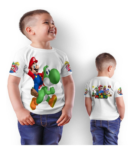 Polera Juvenil Super Mario Bros D13
