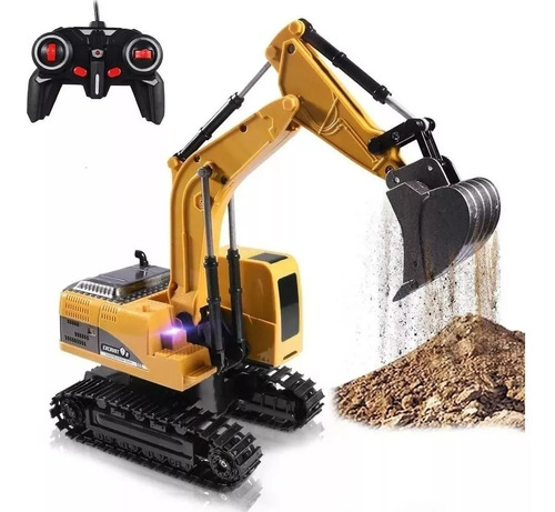 Excavadora Control Remoto Escala 1:24 Juguete Para Niños