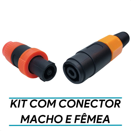 2 Pares Conector Plug Speakon Macho E Fêmea 4 Polos Automotivo Conectores Plug Painel 4 Vias Plugue Conector Plástico