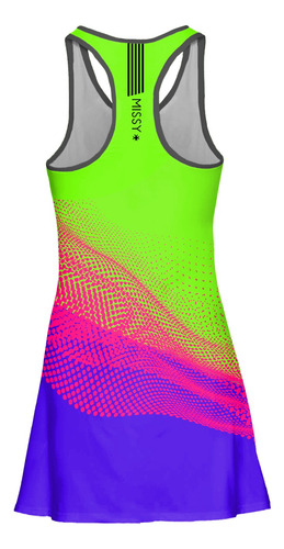 Imagem 6 de 6 de Vestido Beach Tennis C/ Shorts Verde Rosa Beachwear