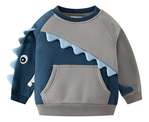 Sudadera Infantil New Be Top Acolchada Con Diseño De Dinosau