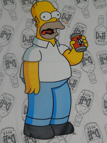 Simpson Playera Camiseta Mediana Oficial Homero Dist0 