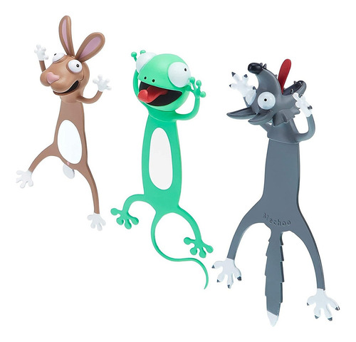 3 Piezas De Marcadores De Animales 3d De Dibujos Animados Es