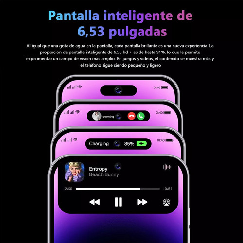 Teléfonos Inteligentes Android Baratos I15 Pro Max 6.53 En Ram2gb Y Rom16gb