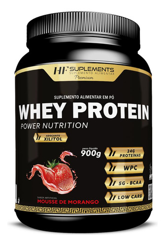 Whey Protein Power Nutrition 900g Sabores Hf Suplements