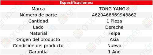 Tolva Salpicadera Pasajero Felpa Tong Yang Soul 2023 A 2024
