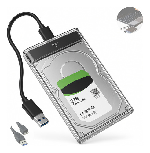 Cabo Case Externo Adaptador Usb 3.0 Hd E Ssd 2.5 Portátil