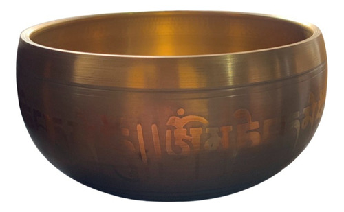 Cuencos Tibetanos 7 Metales 1000 Grs 14 Cm Diámetro Dorado