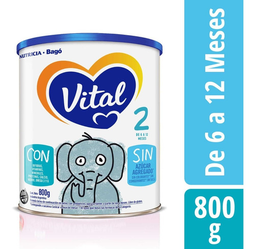 Leche Vital 2 (6 A 12m) Polvo 800g (máx 12 Latas) 