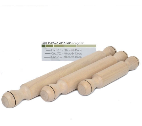 Palo Amasar 30cm M/fijo, Maderas Ferpa - Bazar Colucci