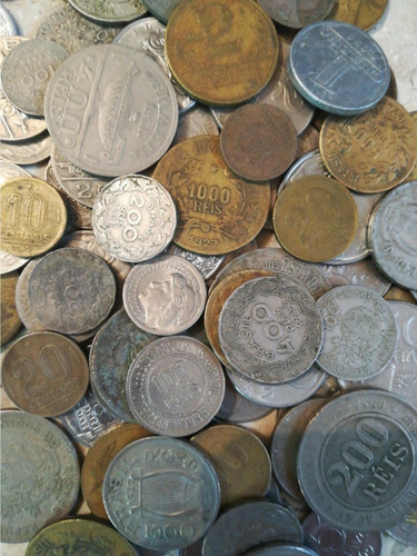 Imagem 2 de 10 de 500gr De Moedas Antigas Não Garimpadas. Raras.