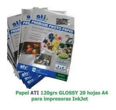 Papel Foto Ati 120grs  Brillante 80 Hojas 