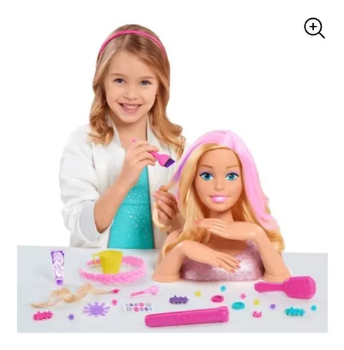 Cabeça Boneca Barbie P/ Pentear Maquiar E Fazer Unhas