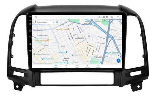 Multimidia Santa Fé 05/13 9p Android 13 Carplay 2gb 64gb