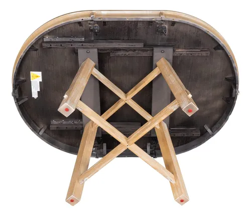 Mesa De Comedor Redonda Lumisol Con Hoja Extensible 42-58