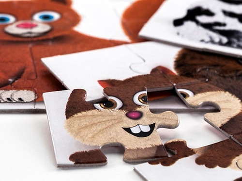 Imagen 3 de 7 de Puzzle Rompecabezas Mascotas 9 Y 12 Piezas 4 En 1 Ruibal Edu