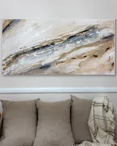 Comprar Cuadros Abstractos Pintados A Mano Texturados Turquesa