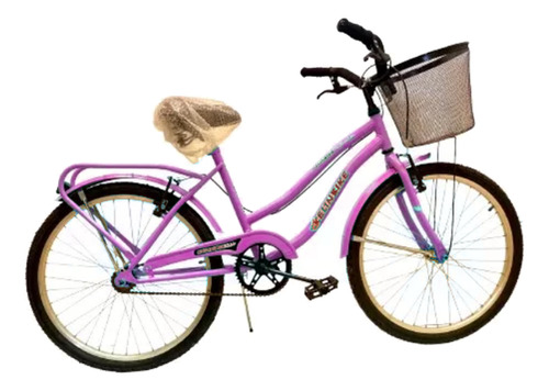 Bicicleta Playera Rodado 24 Full De Lujo Kelinbike Rosa