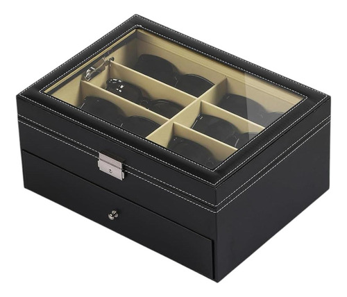 Caja Para Guardar 16 Pares De Anteojos Negro