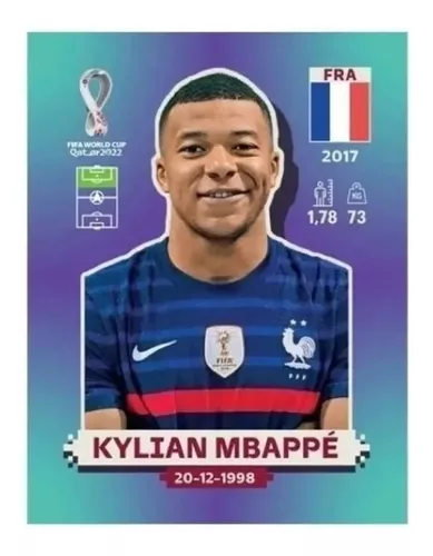 Figurinha Copa Do Mundo 2022 Fra 19 Mbappe Pronta Entrega