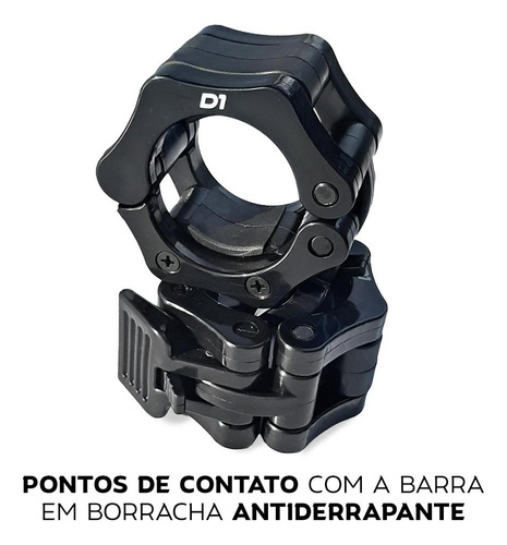 Kit 2 Pares Presilhas Lock Jaw Collar Barra Olímpica - 50mm