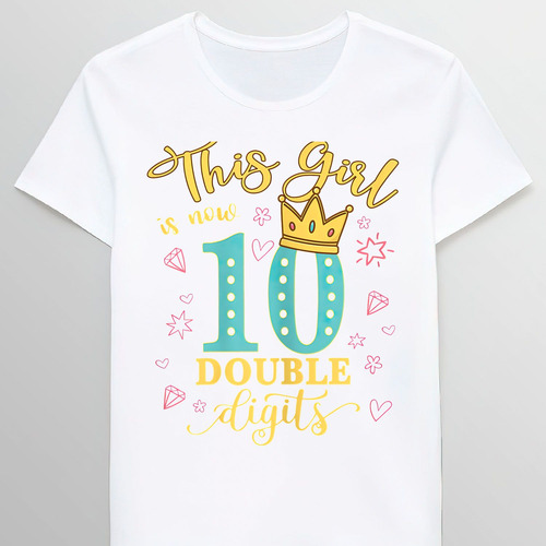 Remera 10th S This Girl Is Now 10 Double Digits 59500468