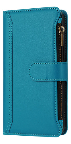 Funda Tipo Cartera De Piel Con Cierre De 9 Ranuras Para Samsung Serie J, Correa De Muñeca, A Prueba De Golpes, 6 Colores, Función Atril