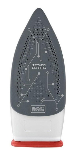 Ferro de passar a vapor Black+Decker AJ4040 cor vermelho com base antiaderente 220V