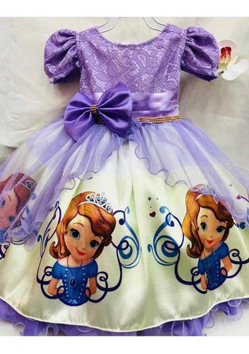 vestido para aniversário da princesa sofia