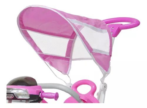 Triciclo Motoca Infantil De Passeio Empurrador Pedal Luz e Som +